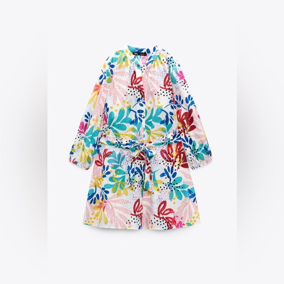 ZARA PRINTED POPLIN DRESS - Picture 2 of 5